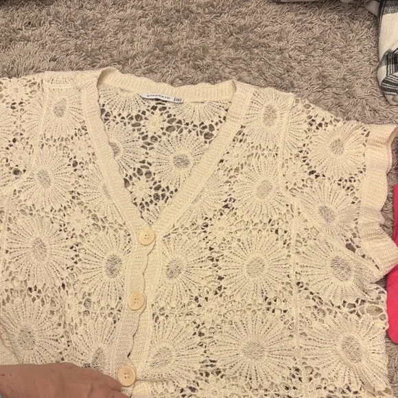 Staccato Women's Sweater in Cream Lace - Picture 6 of 7